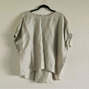 Nolley's Button Back Beige 38 Approx. Size M Neutral Oversized Lagenlook